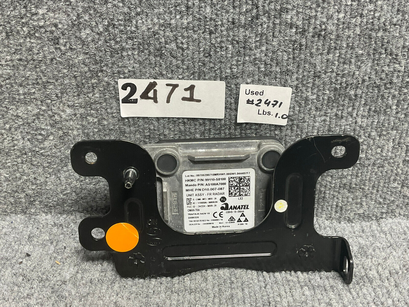 2020-2022-Hyundai-Adaptive-Cruise-Radar-Distance-Sensor-99110-S8100-W-Bracket-335371855120