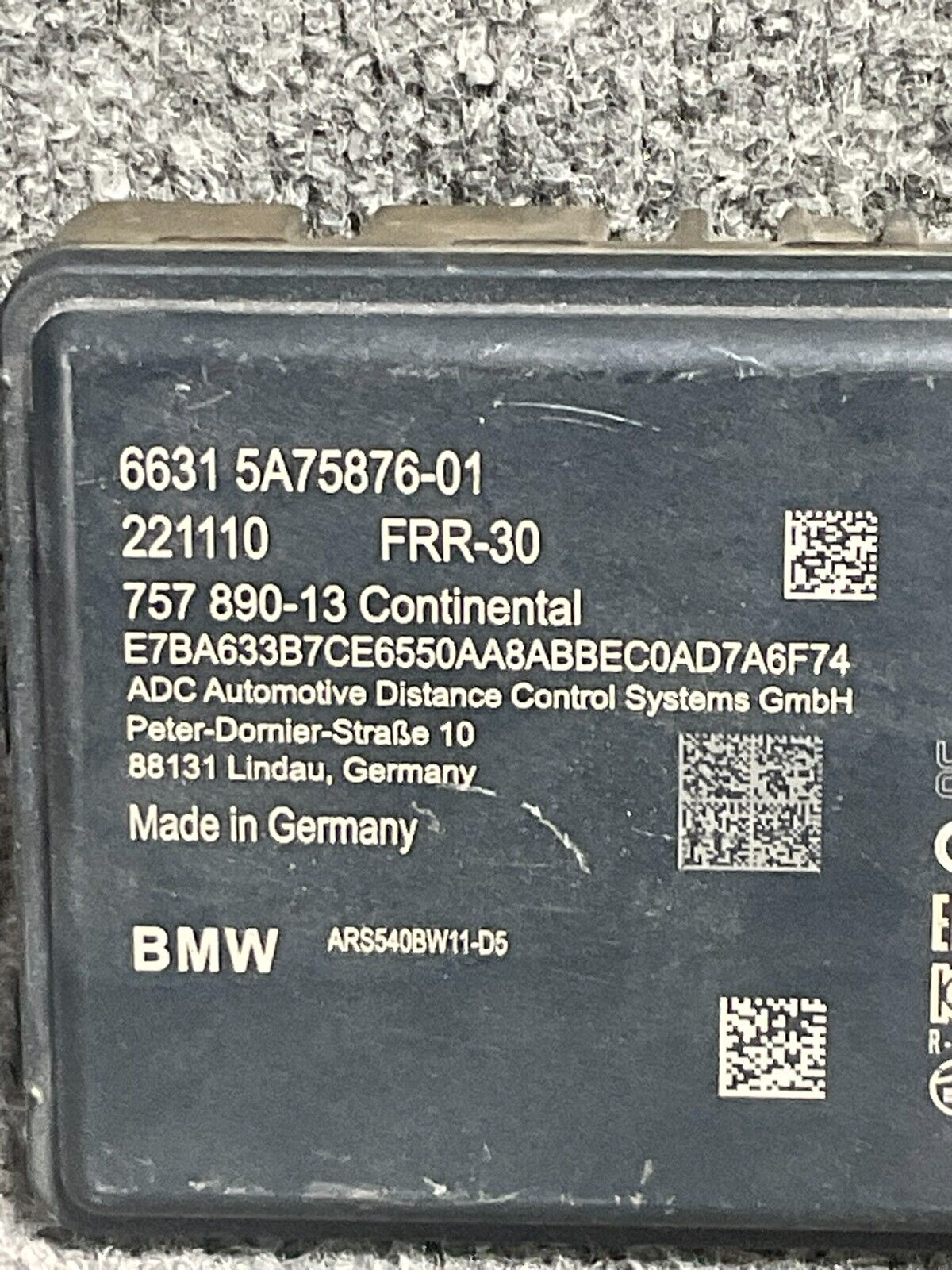 2023-BMW-740i-Front-Long-Range-Distance-Radar-Sensor-66315A75876-335449658262-4